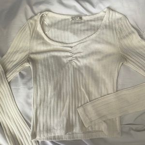 white cotton on long sleeve very fitted